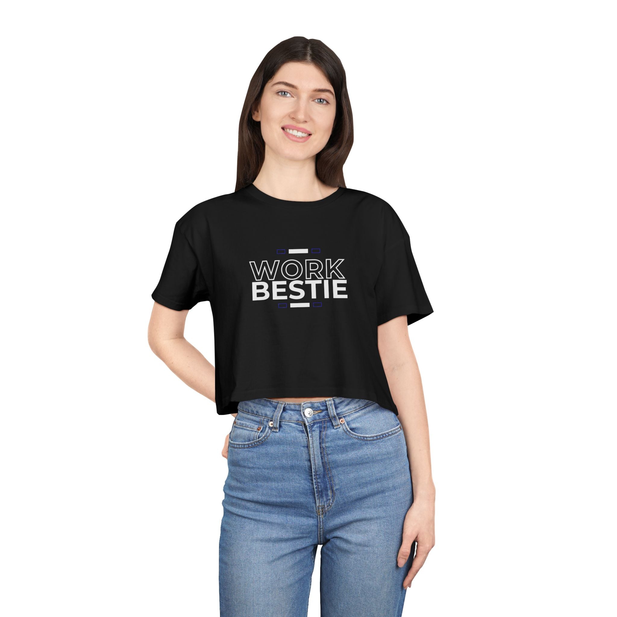 Work Bestie Women's Crop Tee