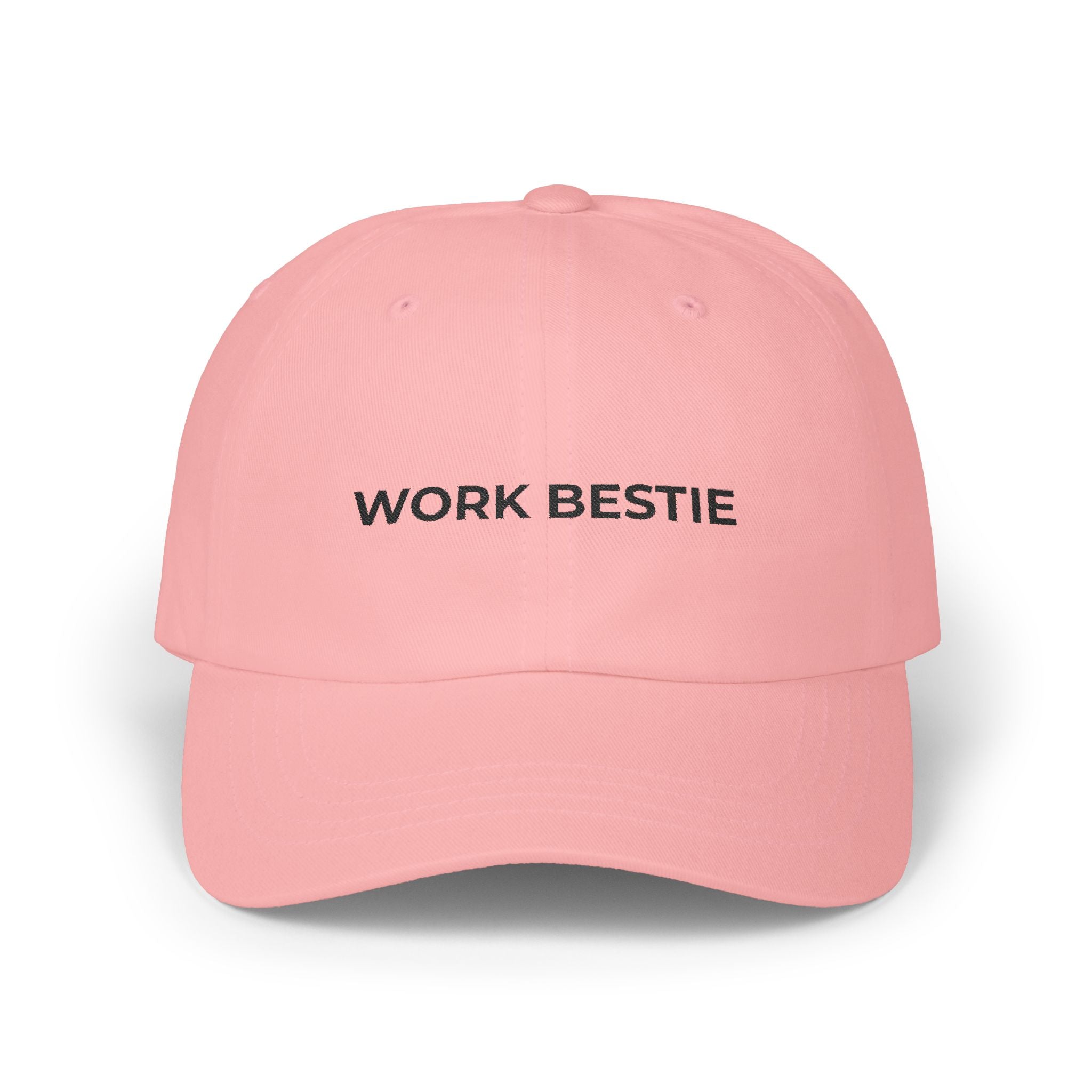 Work Bestie Black Embroidered Classic Dad Cap