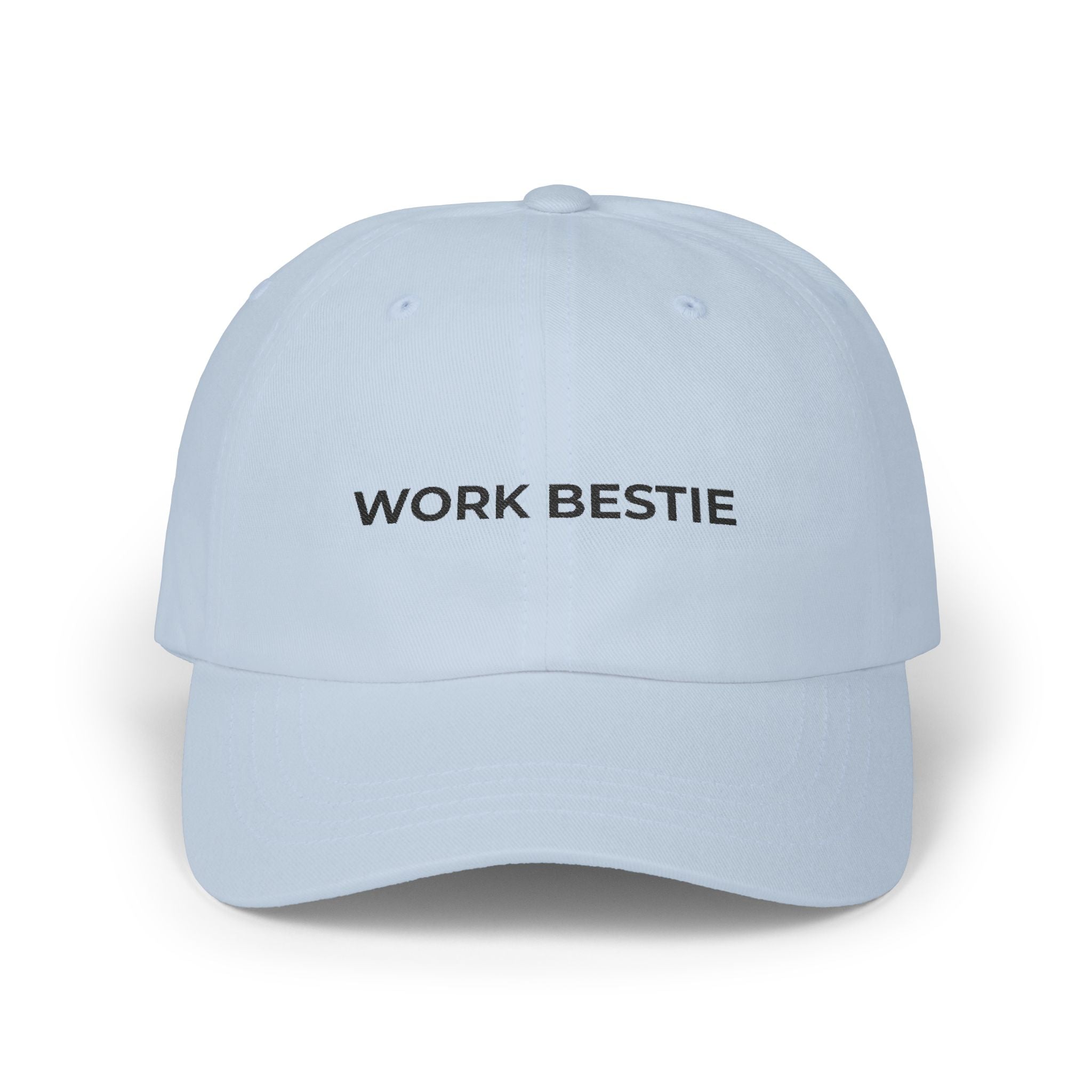 Work Bestie Black Embroidered Classic Dad Cap