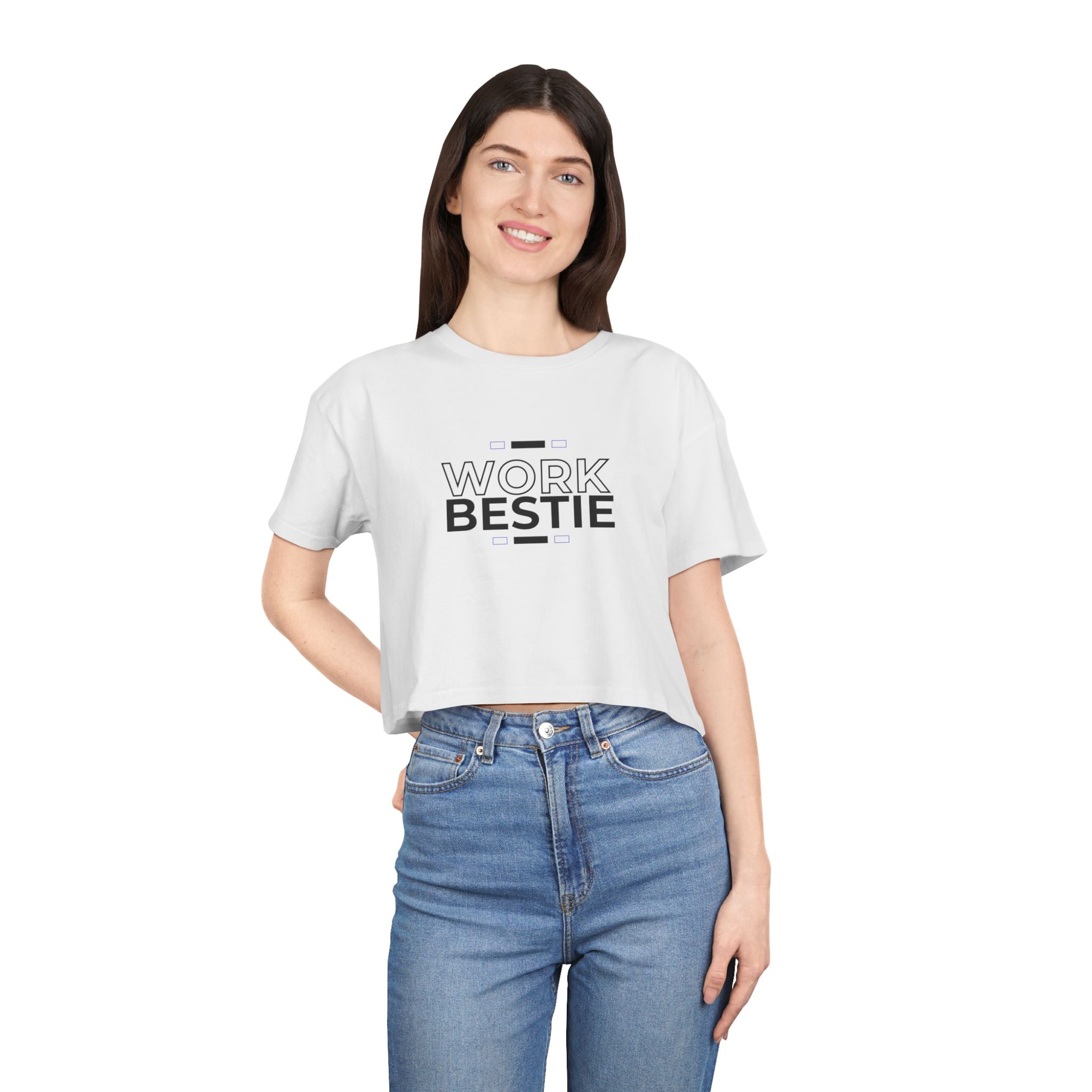 Work Bestie Women's Crop Tee