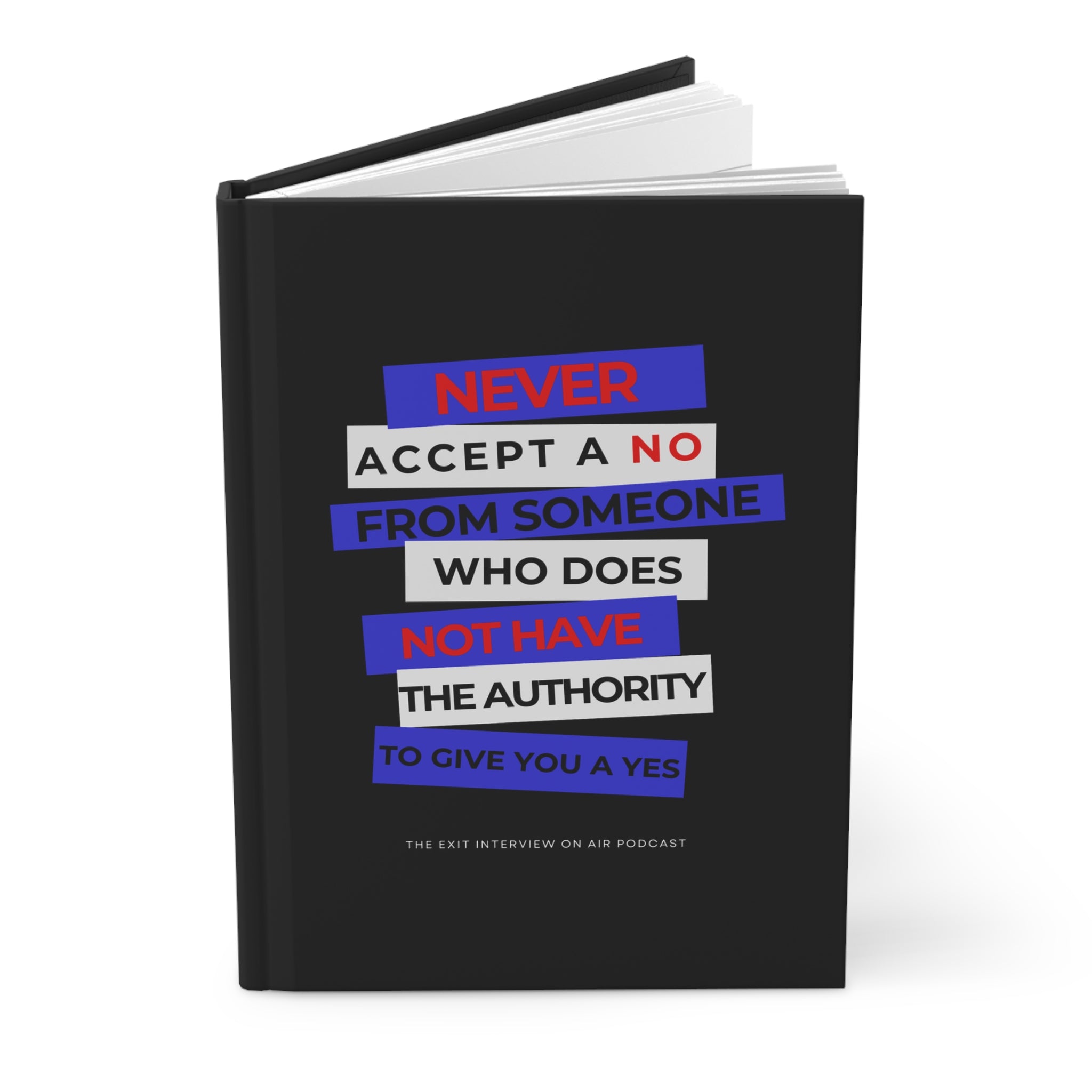 Never Accept A No Hardcover Matte Journal