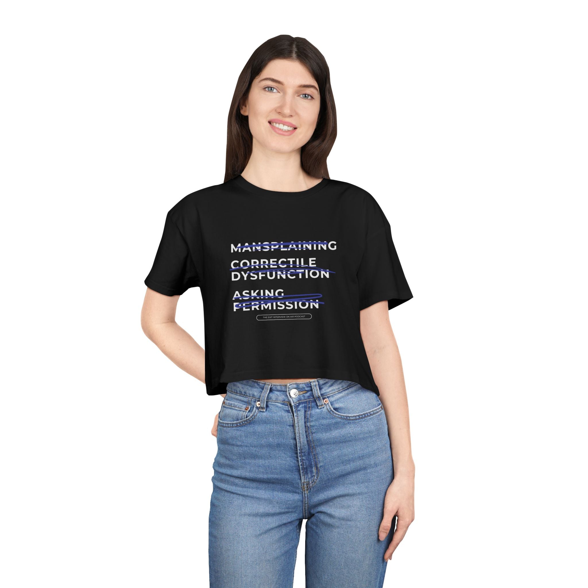 No Mansplaining Women's Crop Tee