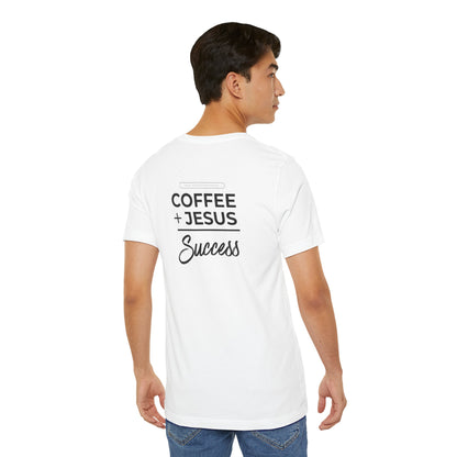 Coffee + Jesus = Success Unisex Jersey Short Sleeve Tee