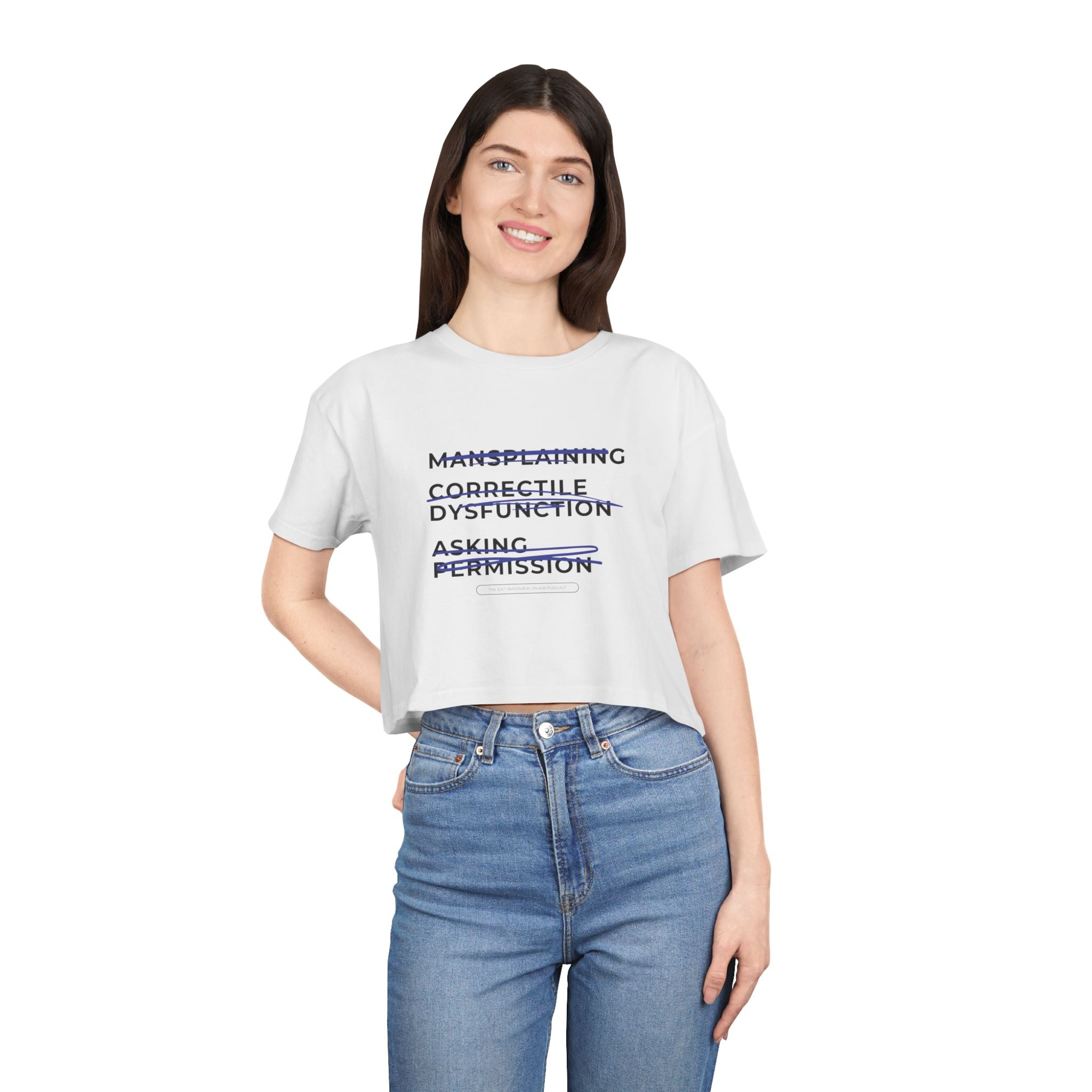 No Mansplaining Women's Crop Tee